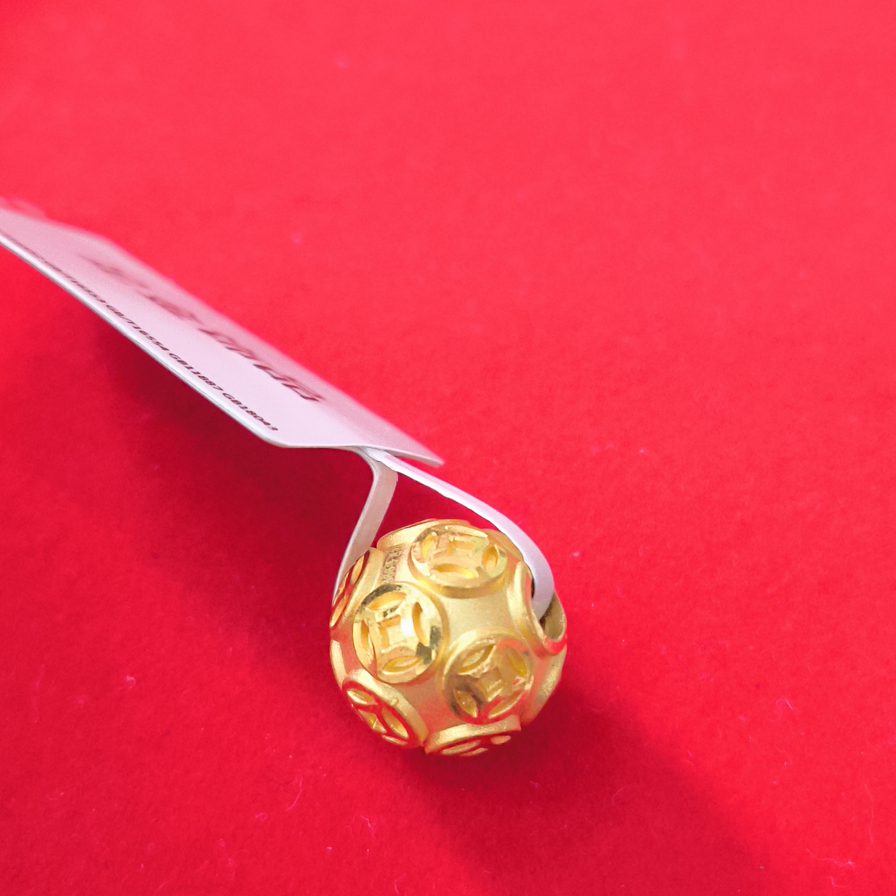 【夏夏专享】足金999 铜钱球 ZP 0.75 攒金有道