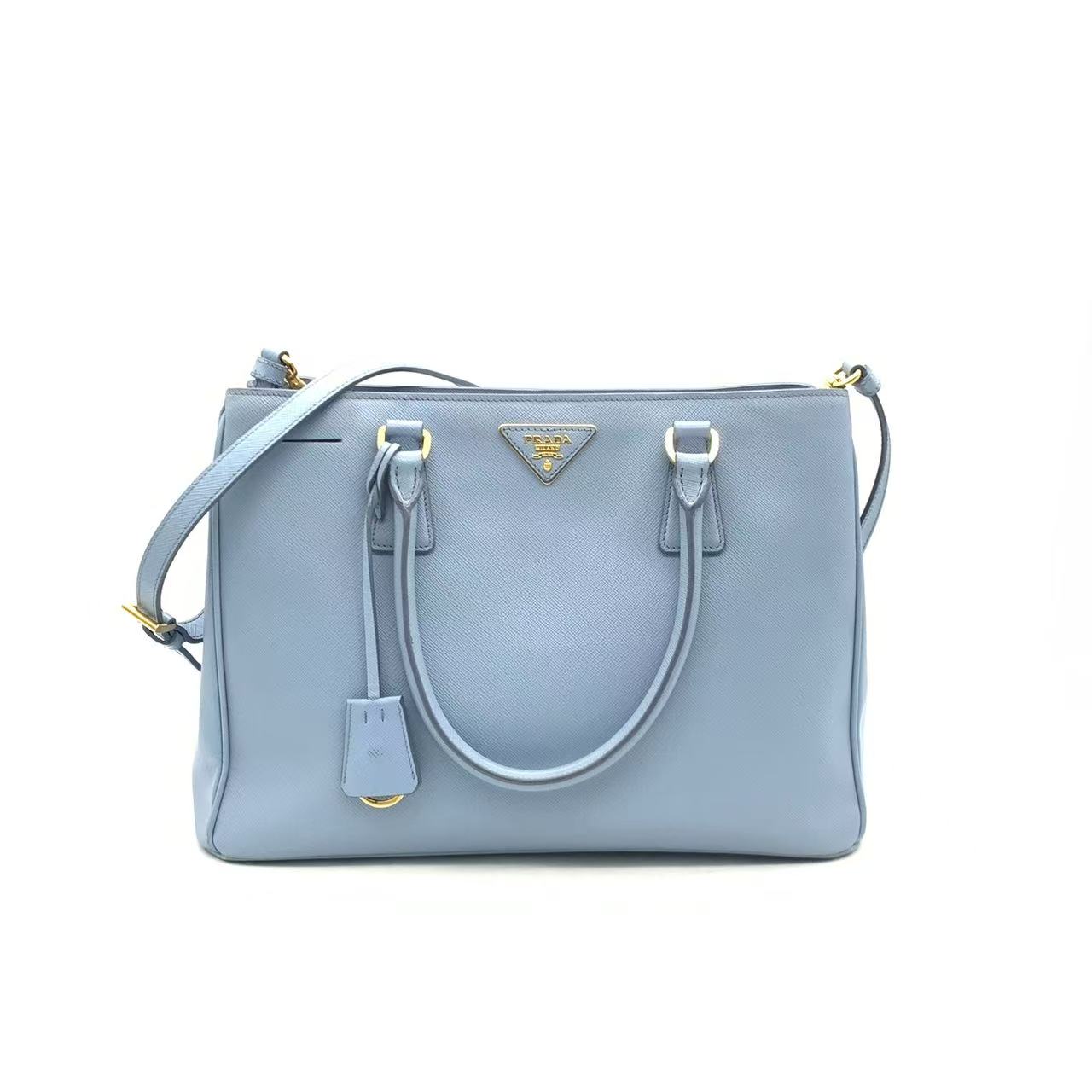 95新 Prada/普拉达 【安则专属】蓝色中号杀手托特包