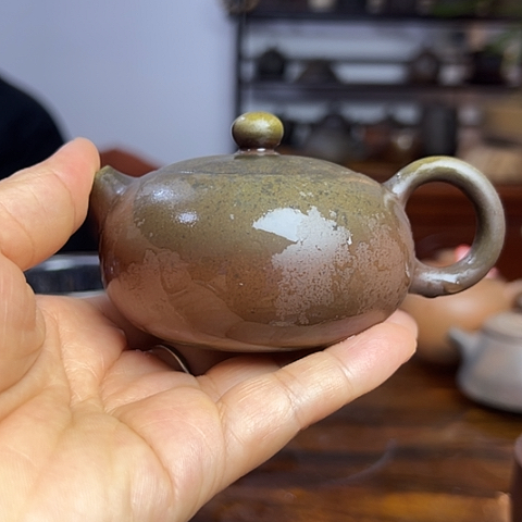 戬谷龙窑柴烧茶壶129