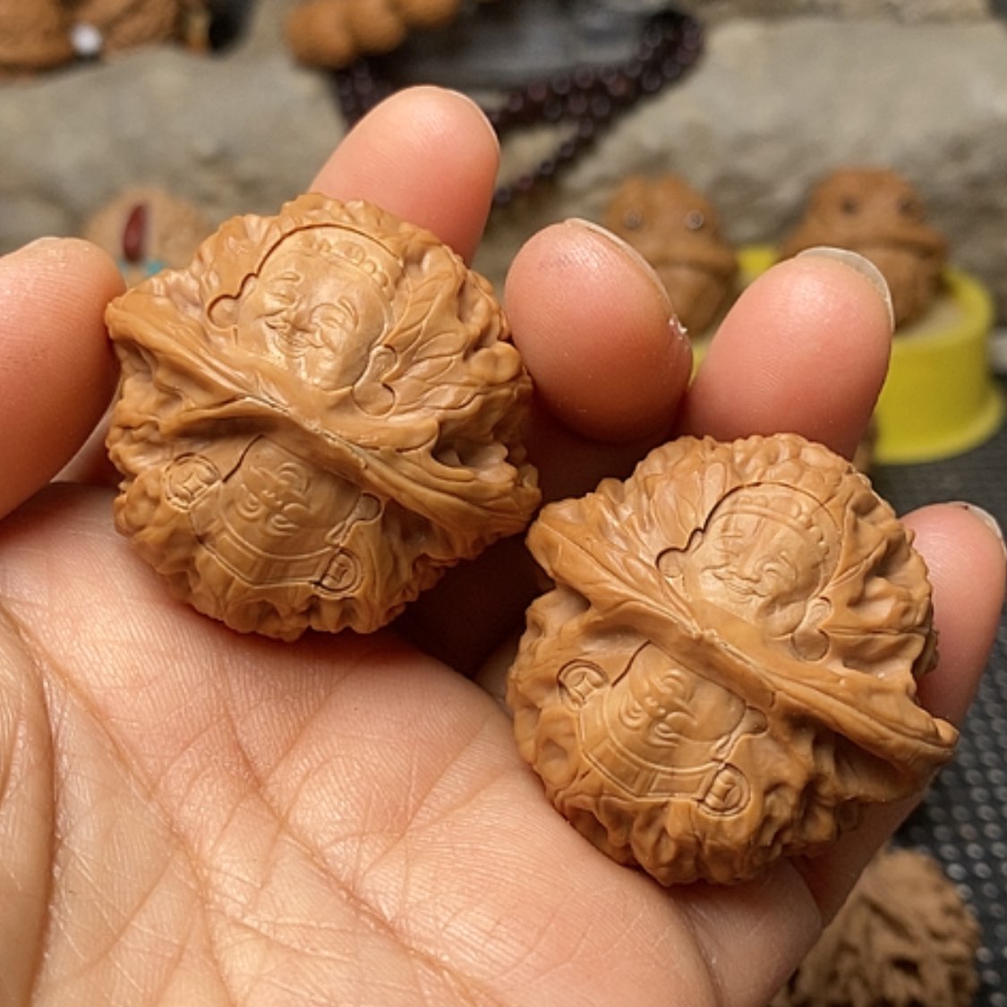 【闪购商品】把件文玩核桃矮壮宫灯雕刻