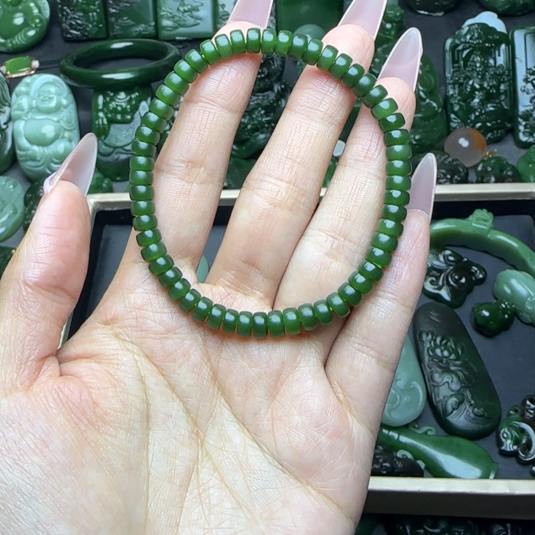 和田玉手串未镶嵌
