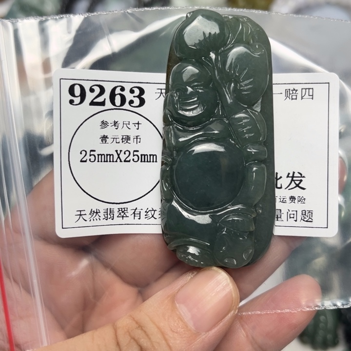 翡翠未镶嵌吊坠(不含链)9263