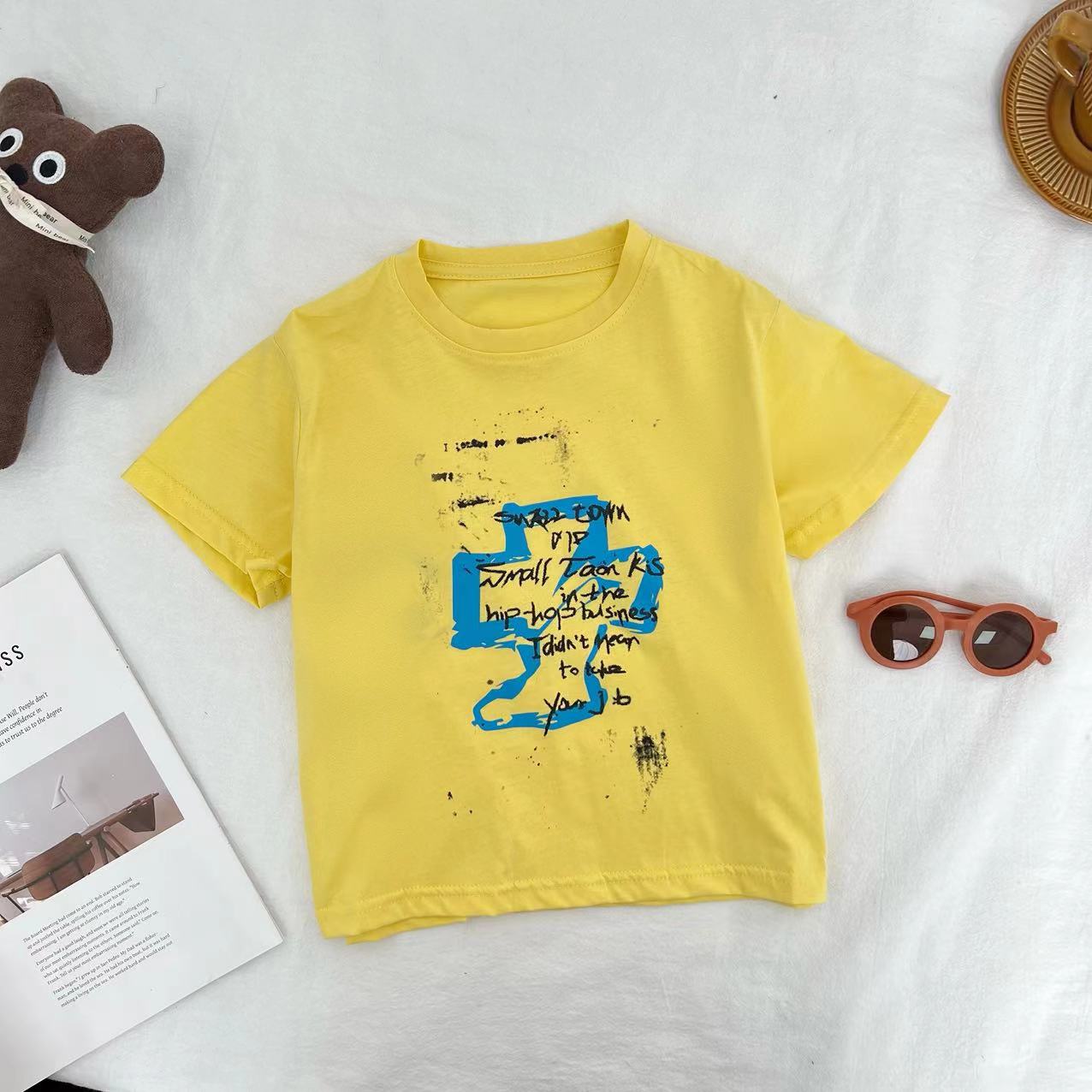 儿童T恤2025夏季新款百搭短袖B1937