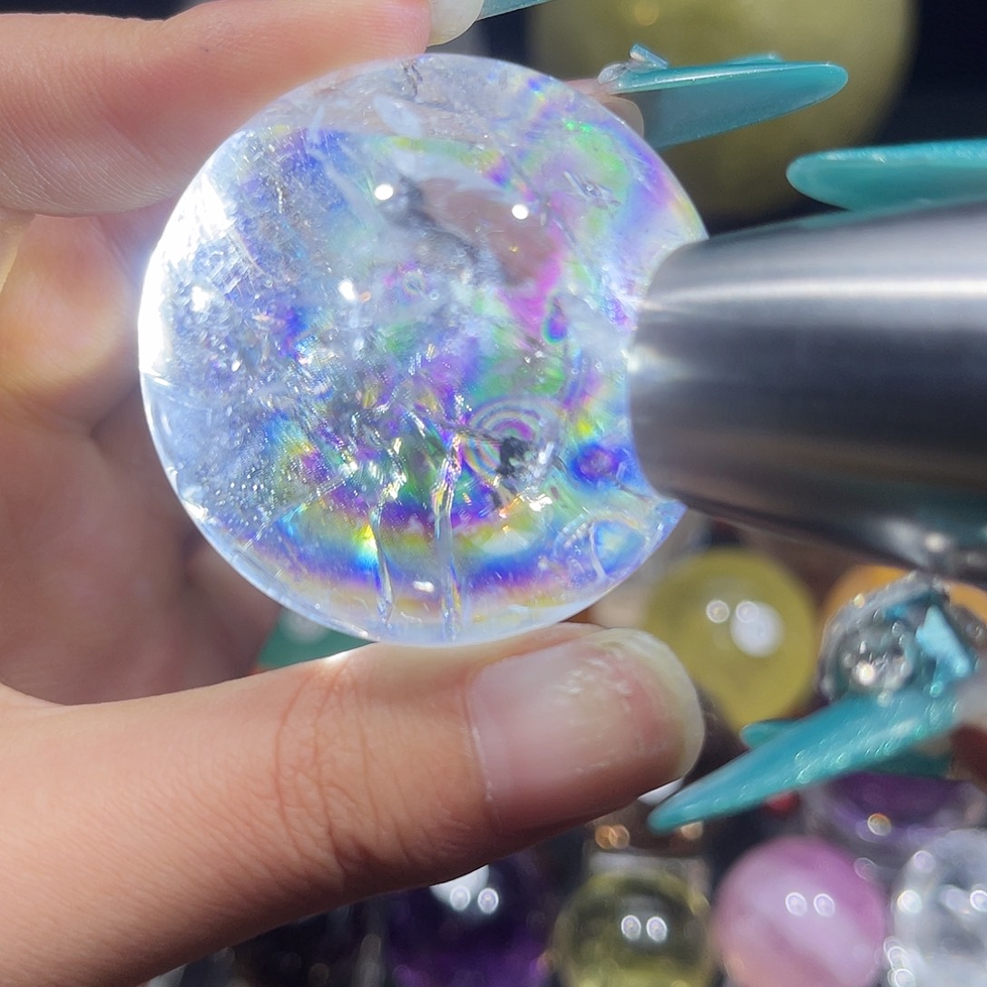 水晶未镶嵌珠宝半成品微瑕4.8