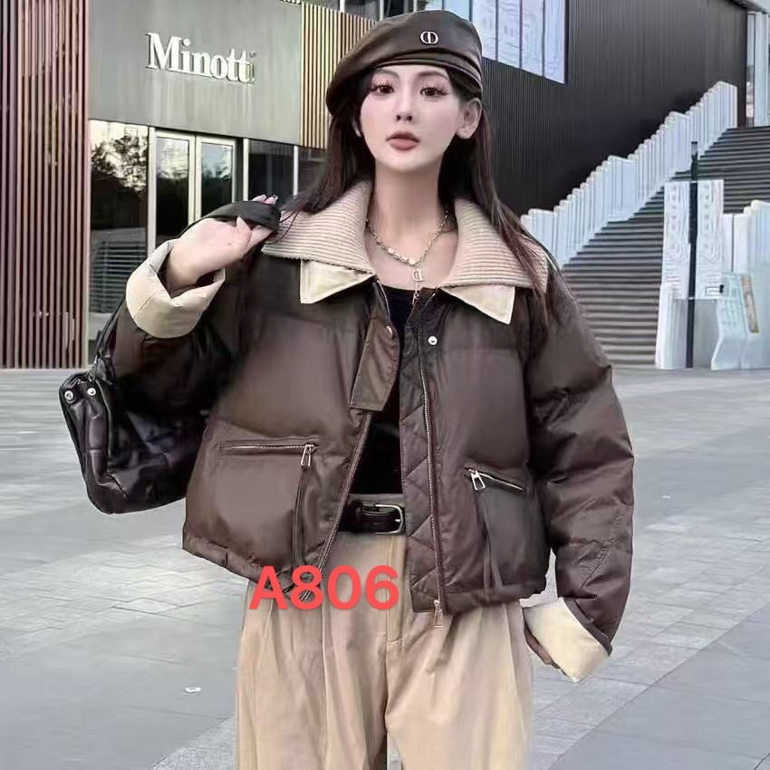 冬季复古通勤风翻领短款保暖显瘦洋气白鸭绒羽绒服