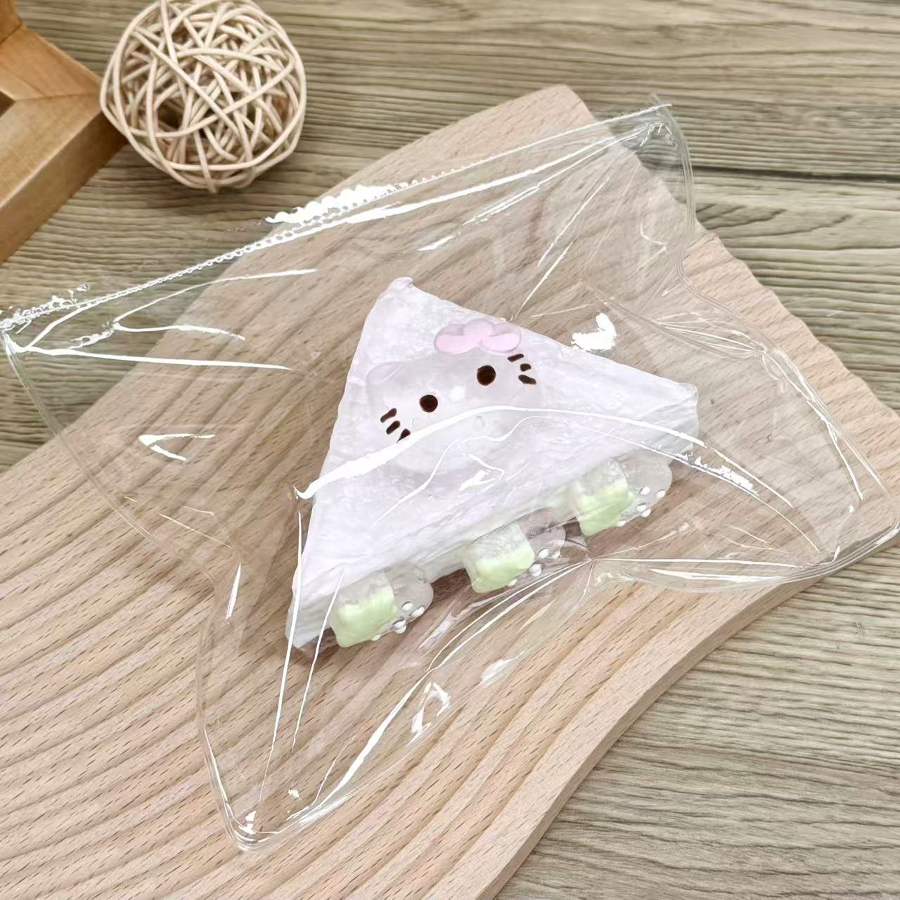 【透明KT三角蛋糕】纯手工食品级硅胶捏捏乐解压玩具