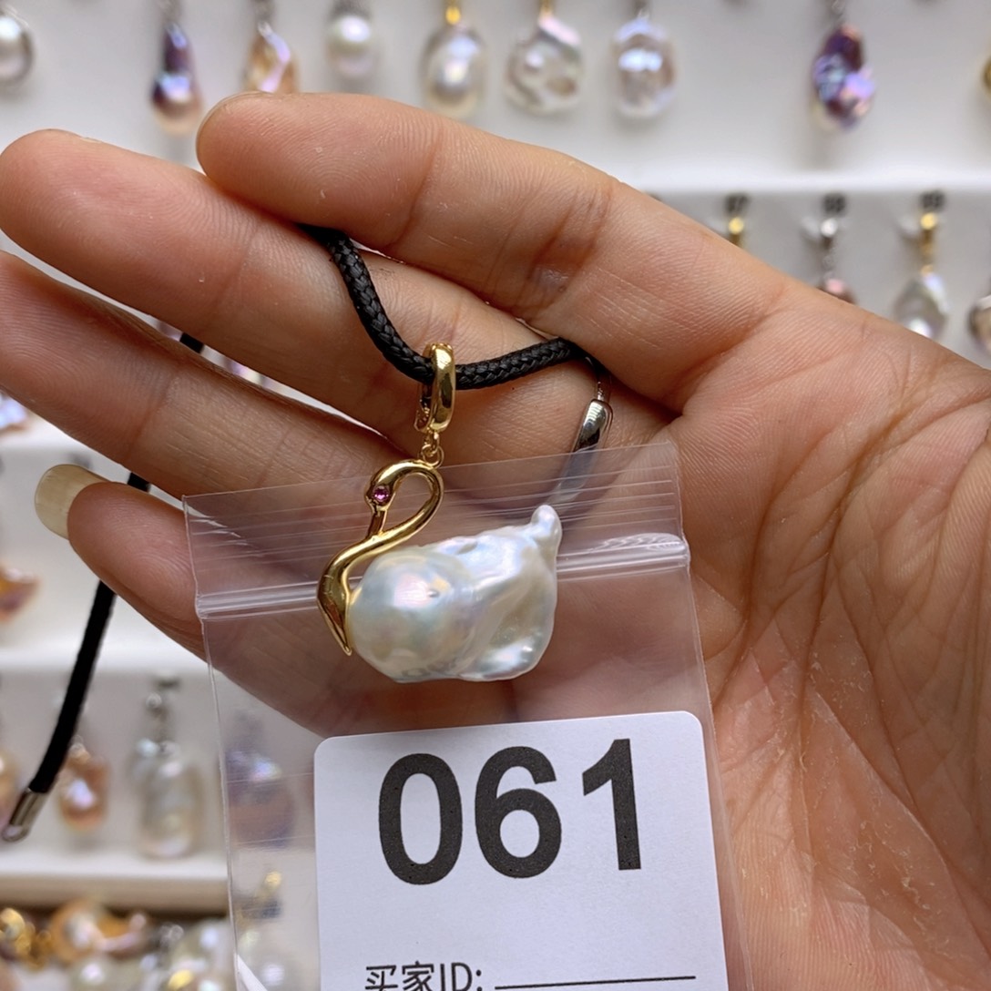 淡水珍珠颈饰银S925镶嵌61