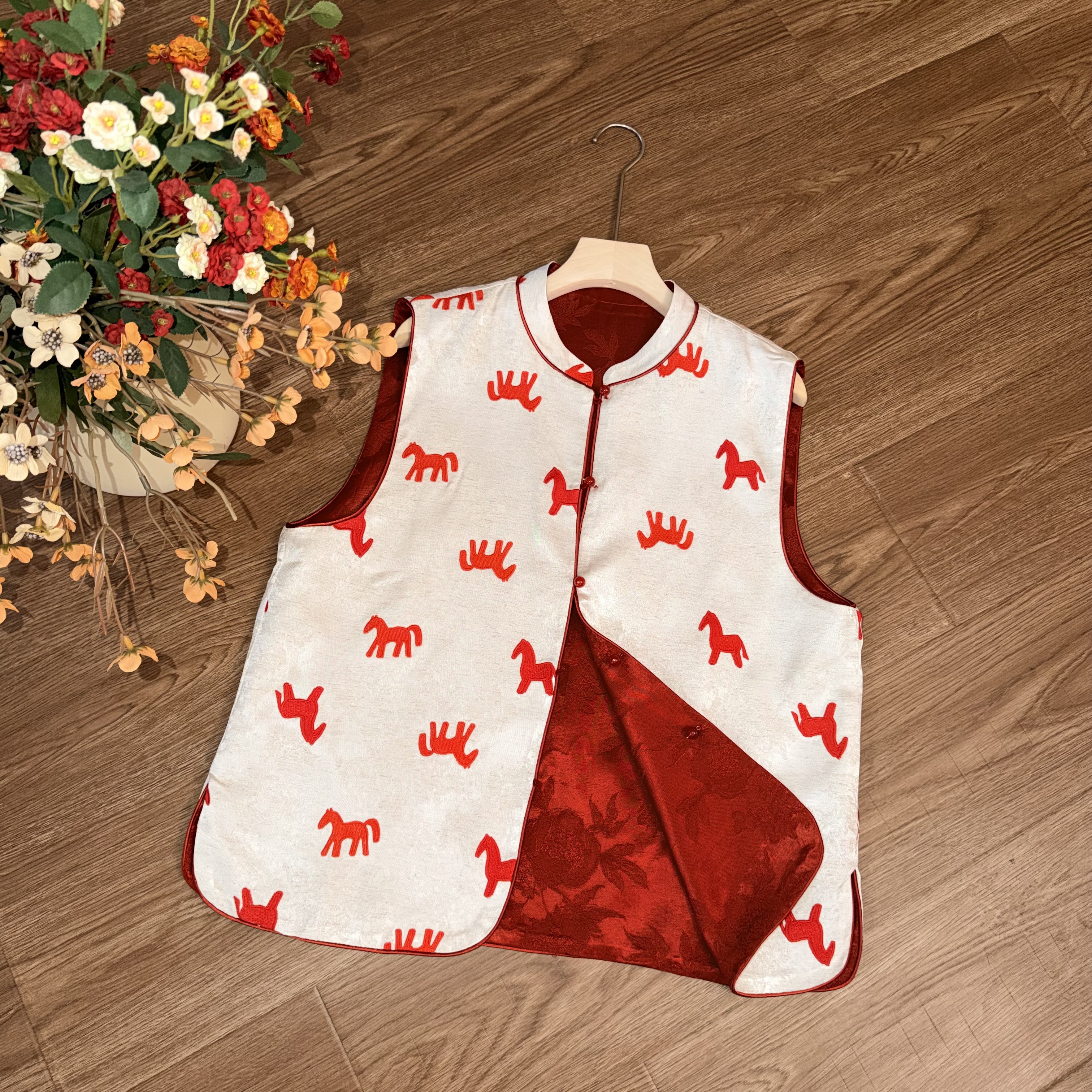 【大季原创】W224春季双面穿马甲中国风马夹新中式复古显瘦古风