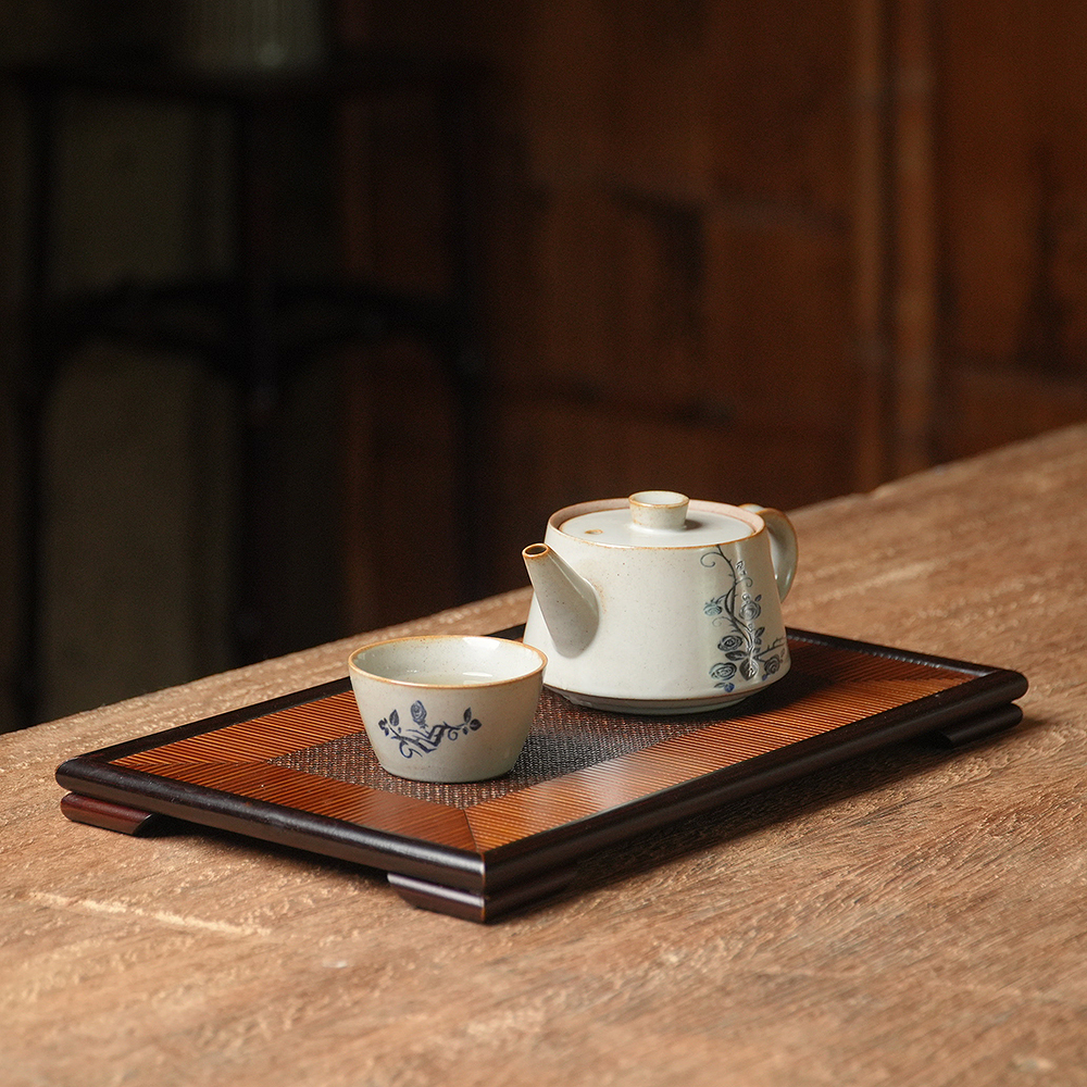 手工竹制干泡茶托盘简约小茶台