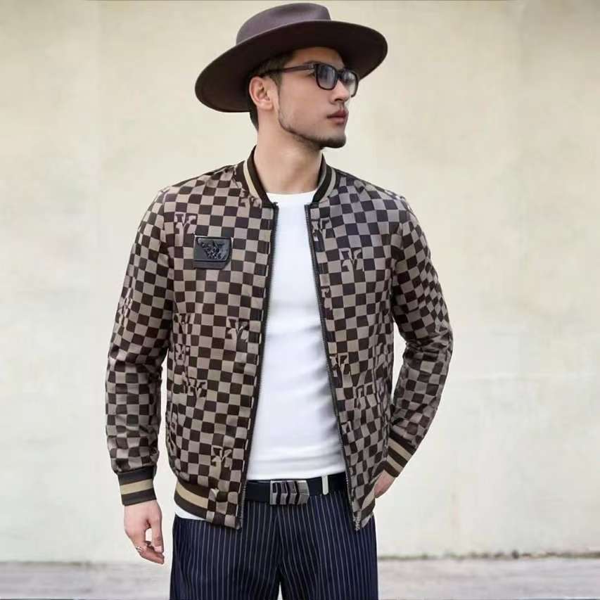 2540-2025棒球领双面服男士连帽新款简约时尚轻奢高端休闲男外套