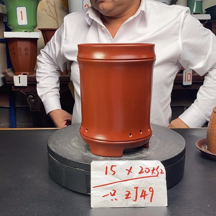 紫砂花盆货号一只ZJ49