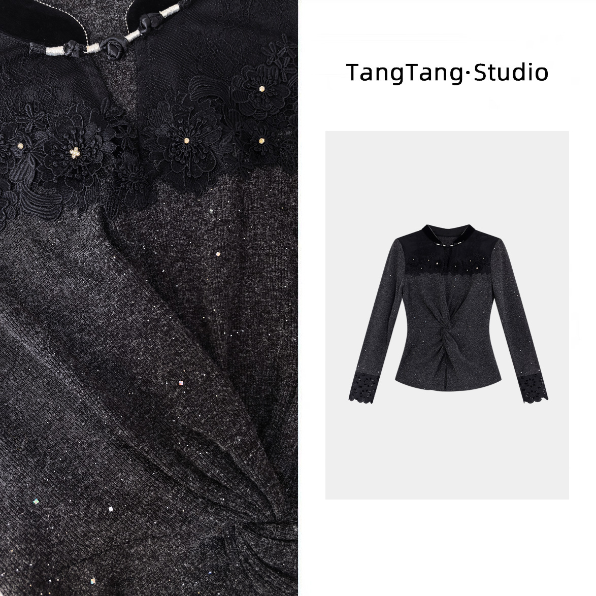 【TangTang·Studio】时空之恋高级气质显瘦女装上衣-2512823