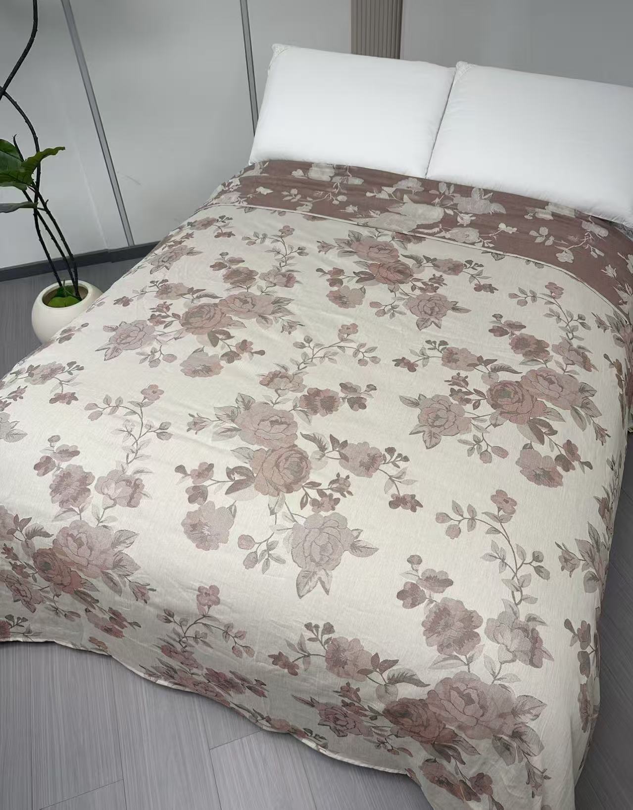 （国色天香）240*250天麻床单 出口高端定制