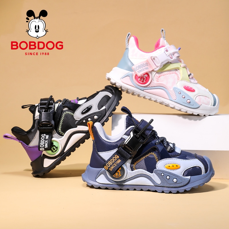 巴布豆秋冬季【皮面潮鞋】防水保暖运动鞋男童跑步鞋儿童休闲鞋女孩