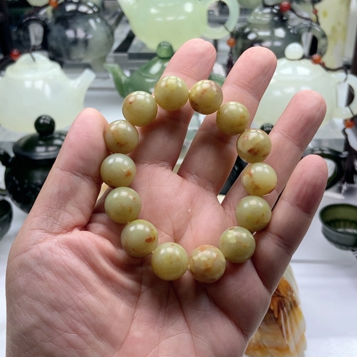 蛇纹石玉手链未镶嵌