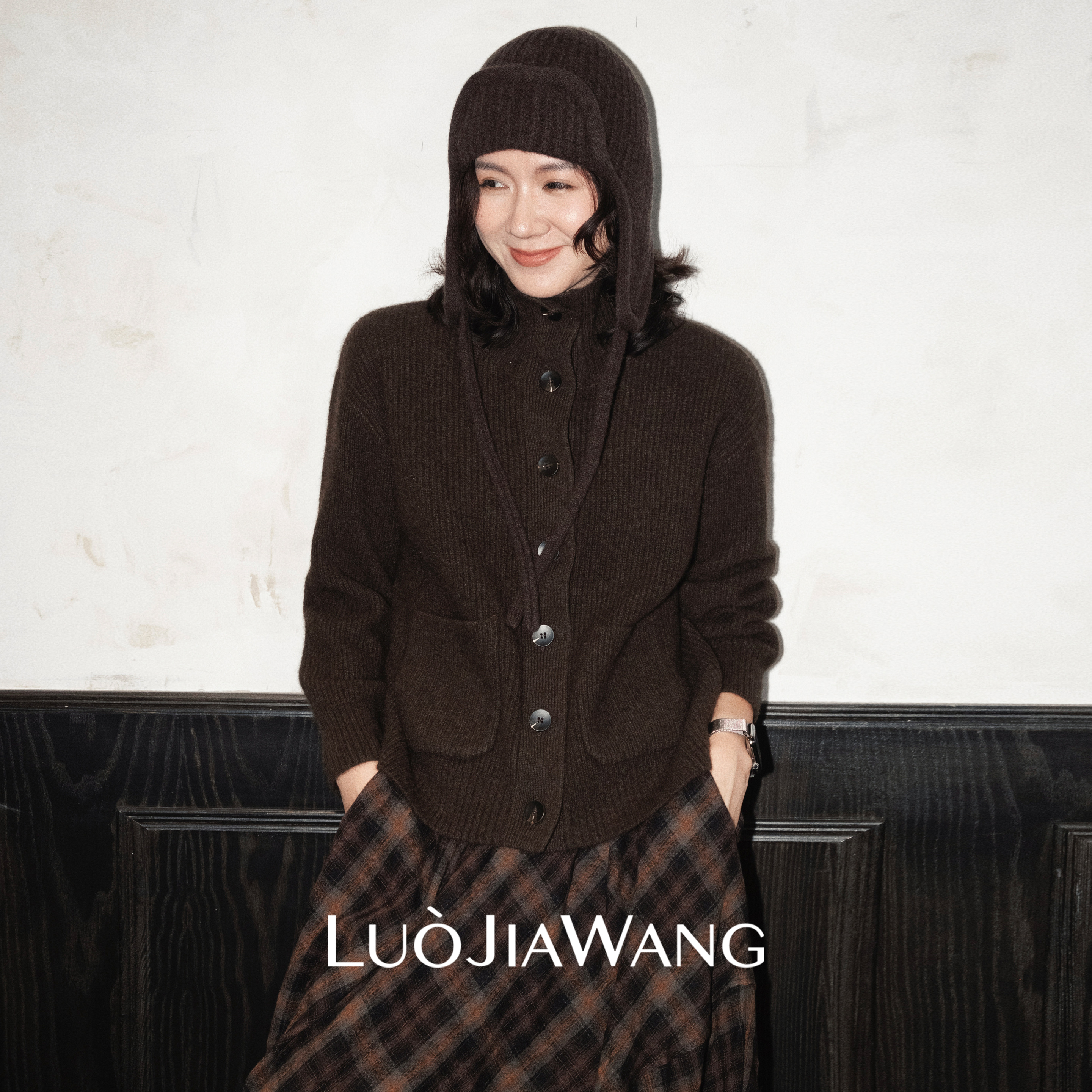 雪域绒语丨LUOJIAWANG丨秋冬慵懒毛衣女冬内搭开衫可外穿高领外套