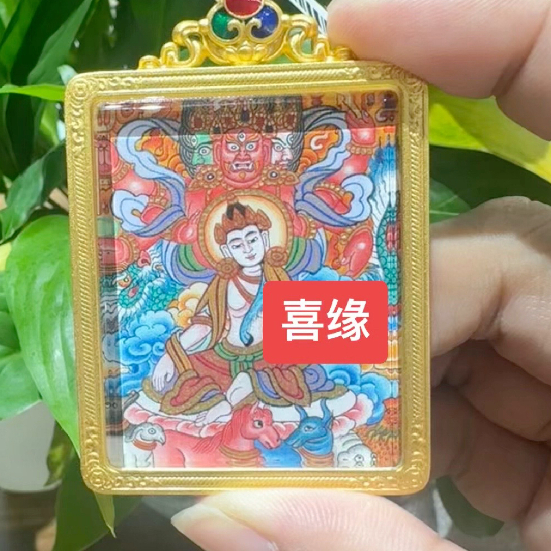 【法天象地】——热贡纯手绘唐卡马头明王观音