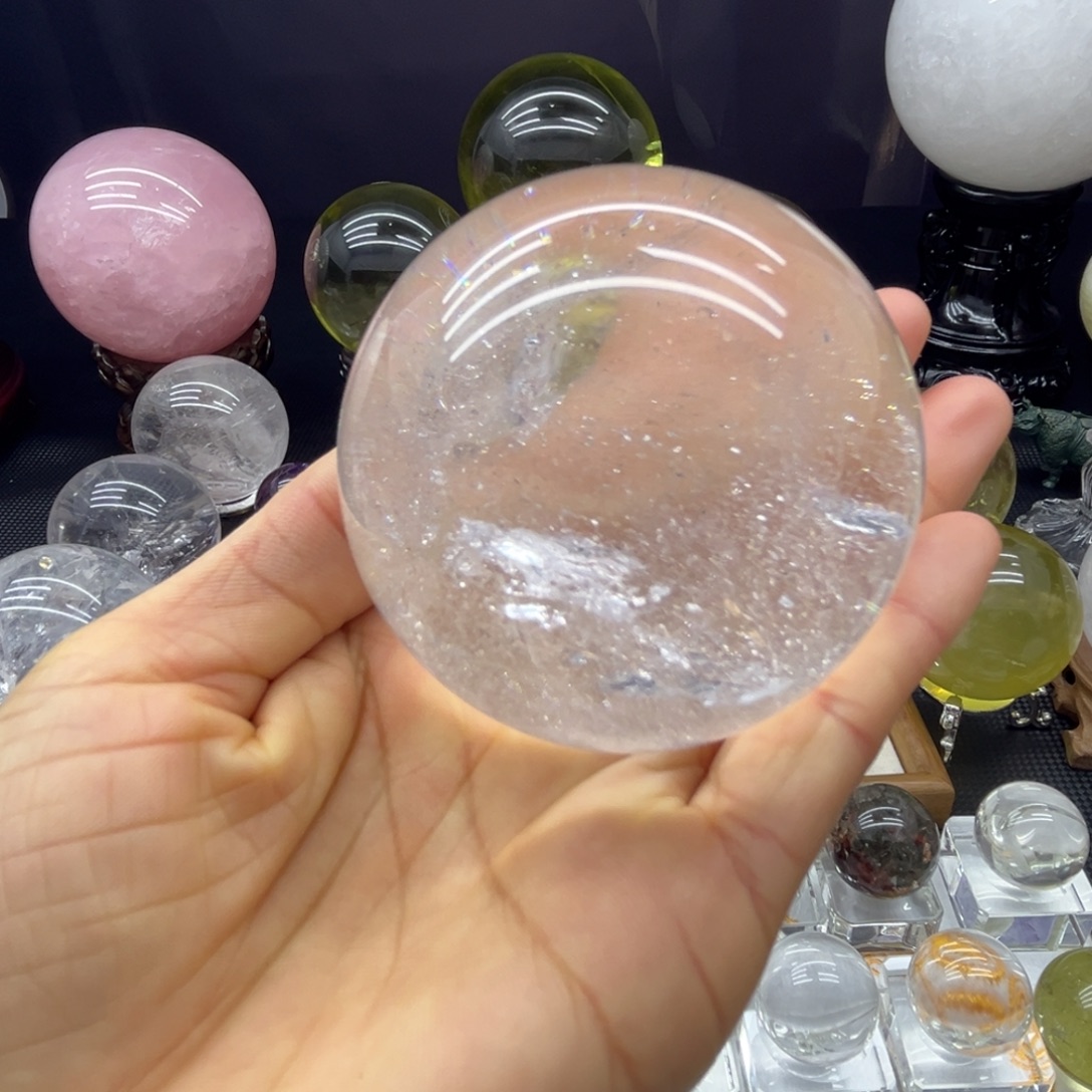 水晶珠宝半成品未镶嵌6.5公分