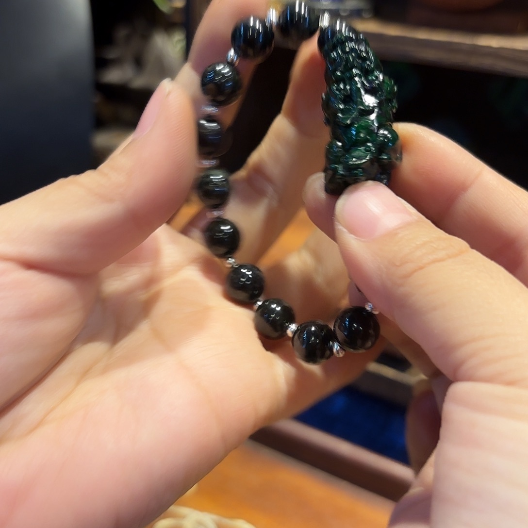 翡翠手链未镶嵌原创