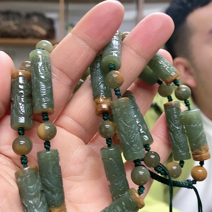 岫岩河磨玉（透闪石质玉）项链未镶嵌…****.