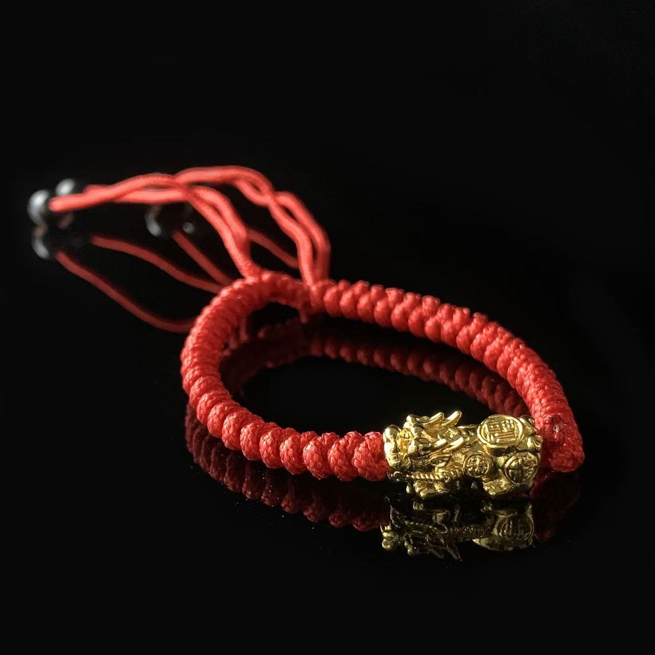 足银银制品 【旺尔珠宝】Y33-足银貔貅红手绳