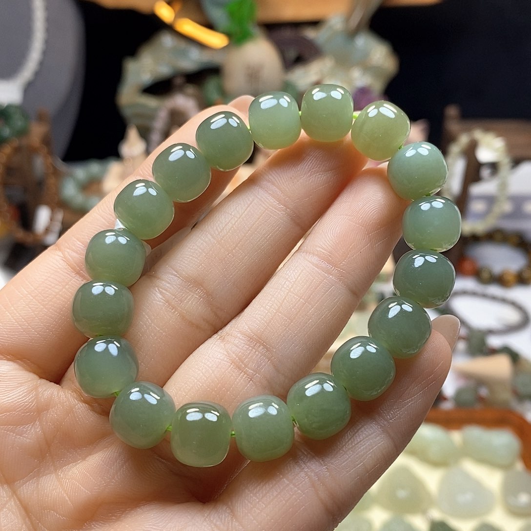 手串未镶嵌和田玉?****?湖水绿11