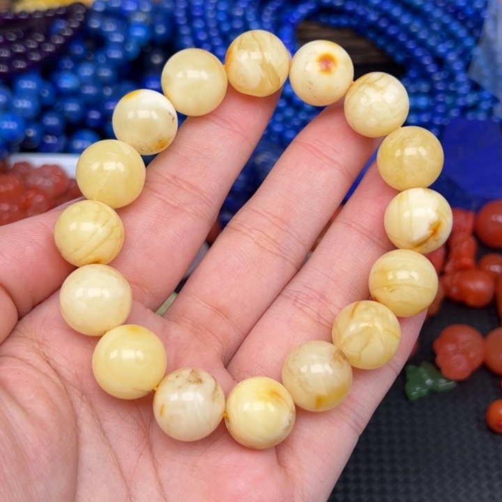 琥珀未镶嵌手链手串