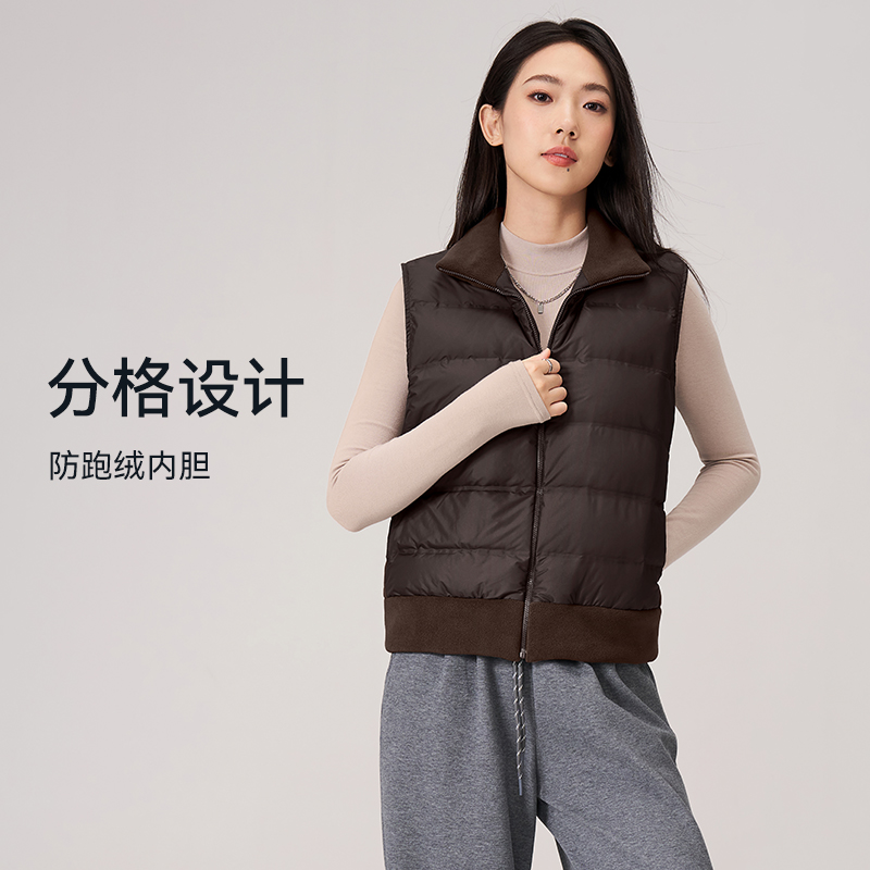 羽绒马甲女款2025新款爆款时尚潮流秋冬外穿运动舒适保暖款7443
