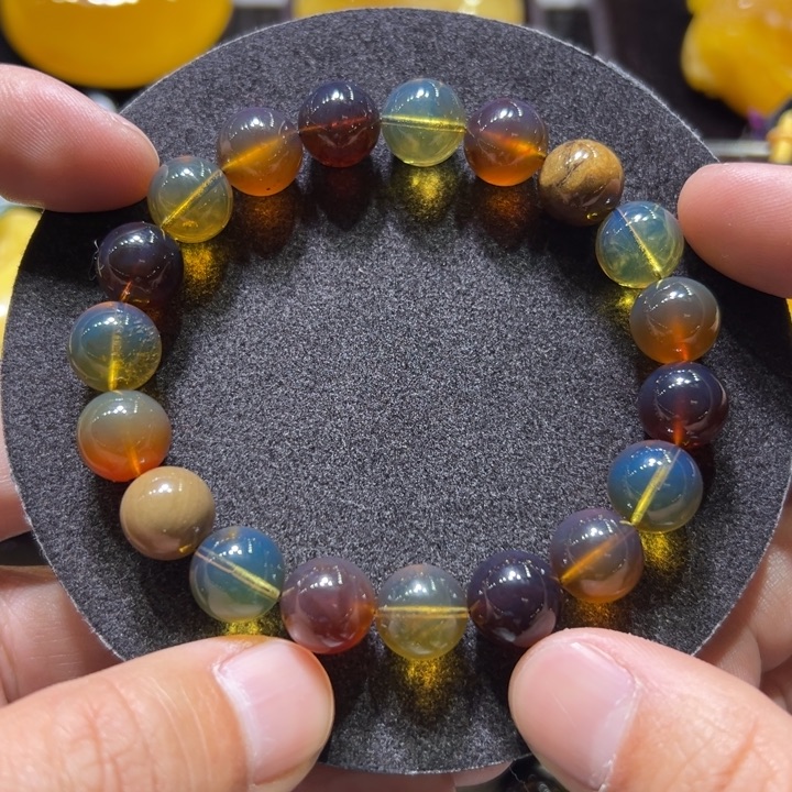 琥珀颈饰未镶嵌琥珀手串10mm