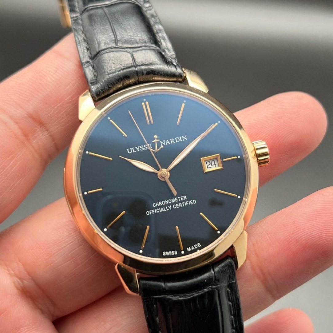 95新 Ulysse Nardin/雅典 雅典鎏金系列18k玫瑰金材质40mm