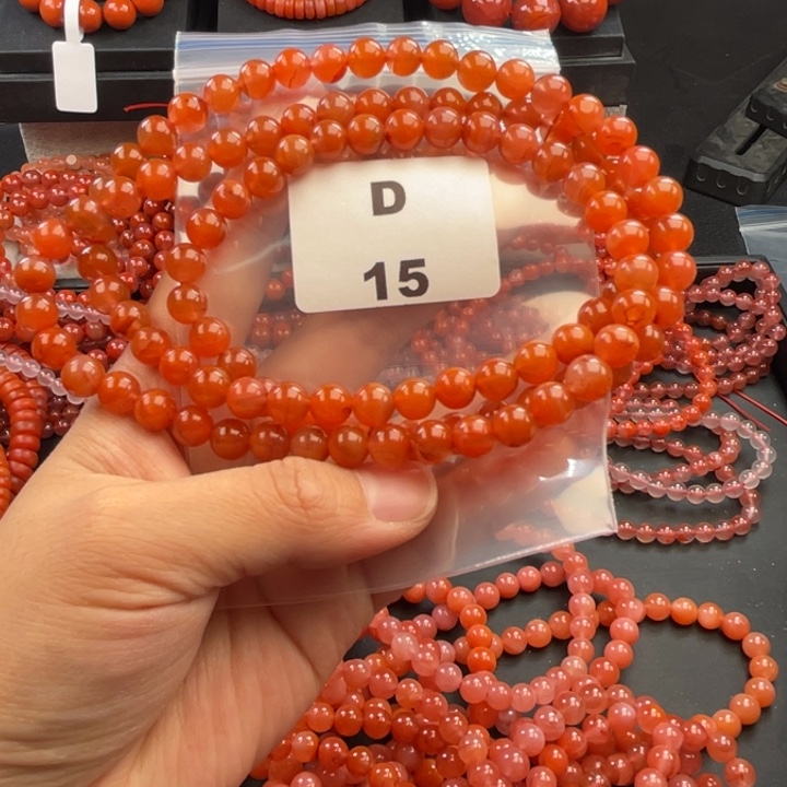 南红玛瑙未镶嵌多样性发货默认微瑕称重7mm