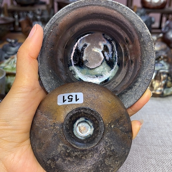 裸柴烧陶瓷手工茶器