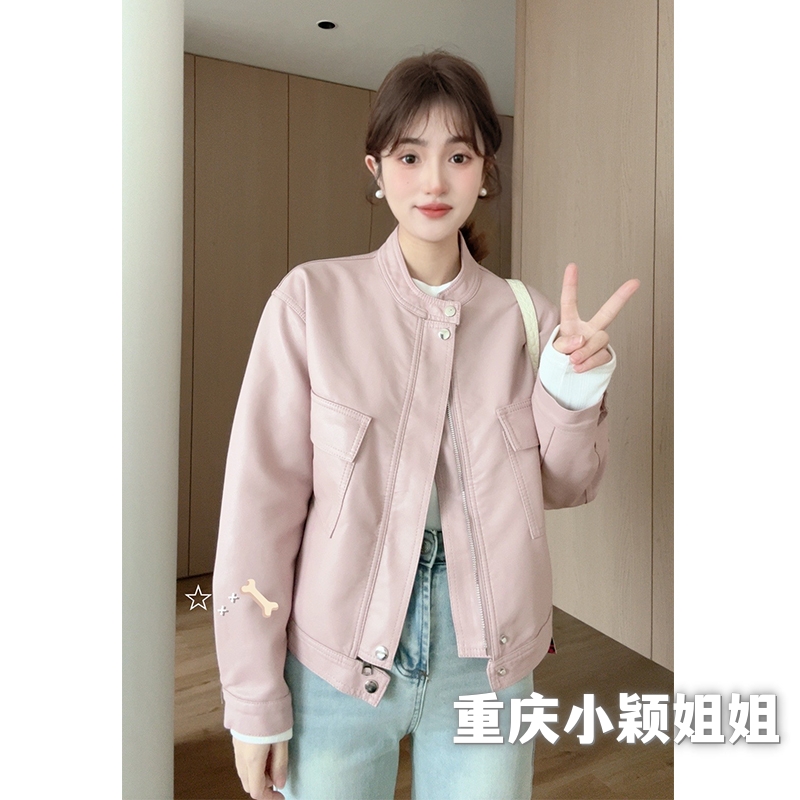 春秋女装2025年新款皮夹克外套短款时尚女士皮衣女外套百搭2212