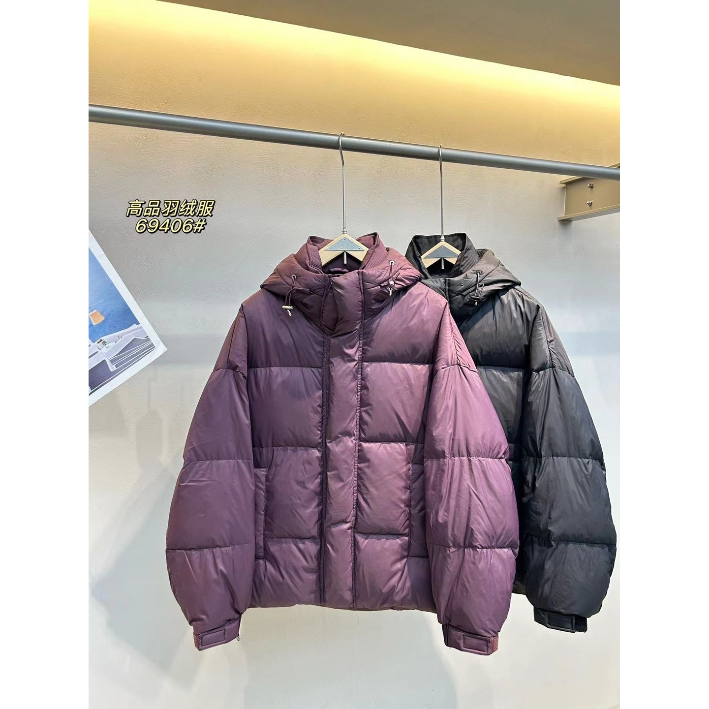 AW【“云感泡芙羽绒服”高充绒情侣款】冬季加厚连帽保暖外套Z-69406
