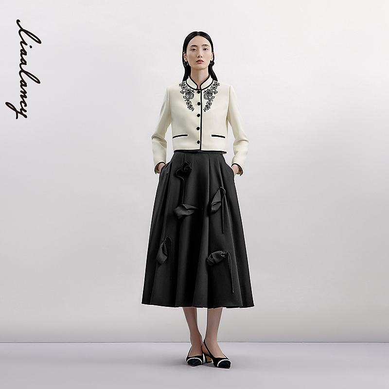 粉丝专享LANCY/朗姿新中式高端短款优雅外套LSEP00WCJ1