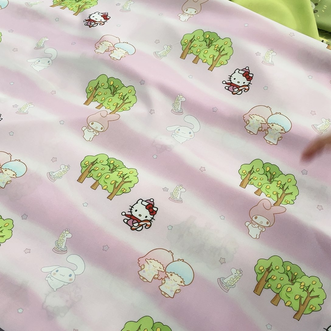 一米价天丝人丝1.4米宽果子布艺地卷