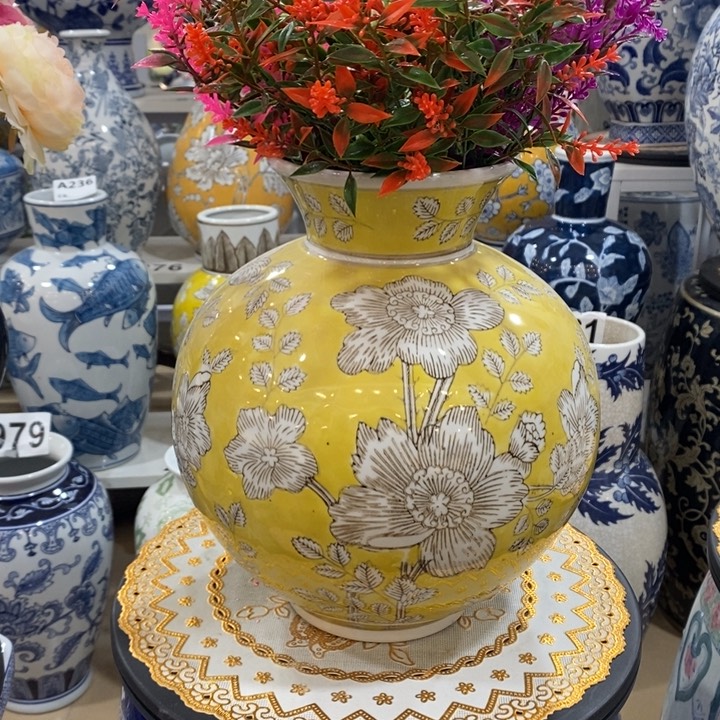 【闪购商品】摆件黄色花瓶，微瑕福利