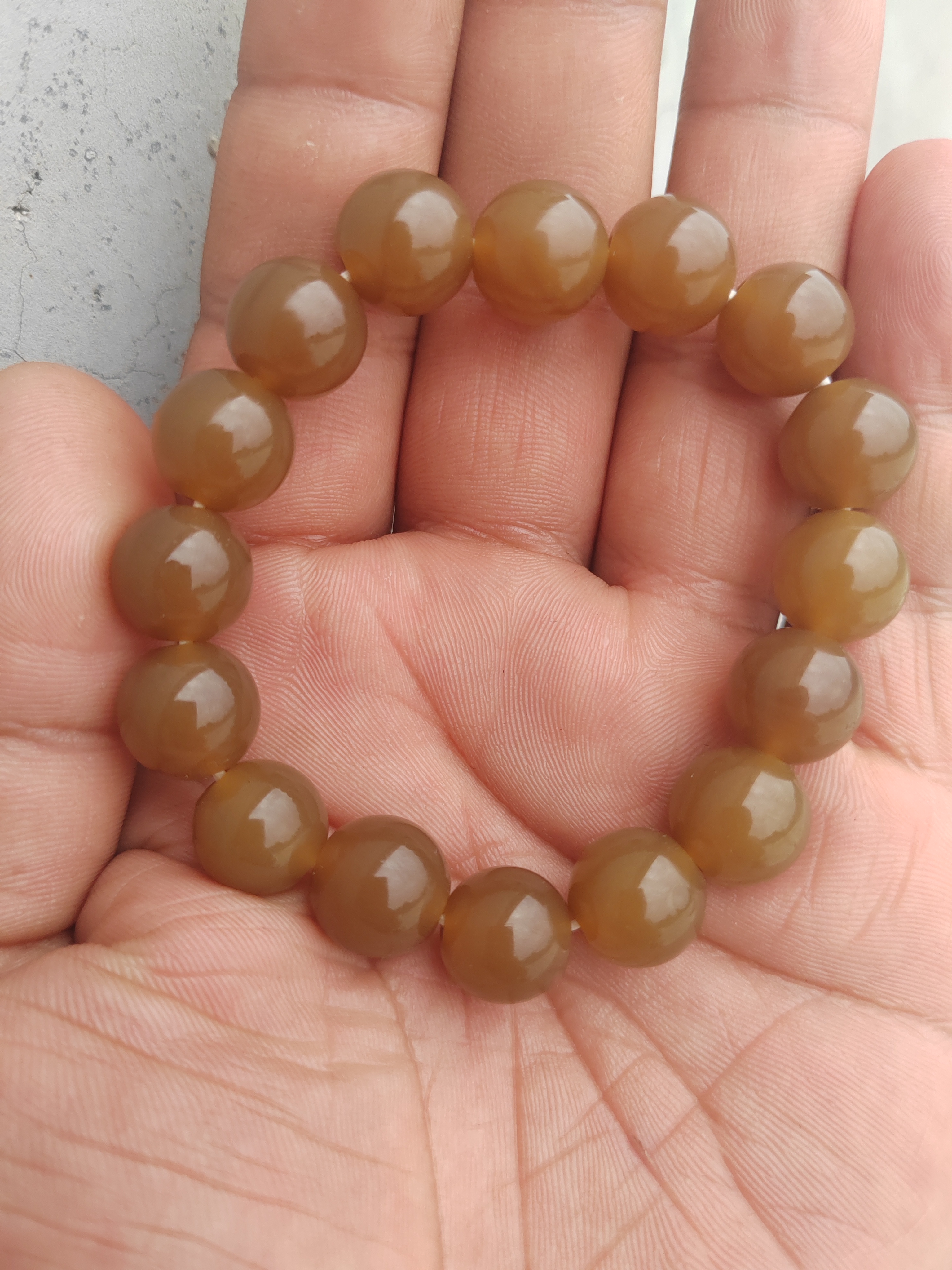 卡12 红糖圆珠手串适合男女佩戴