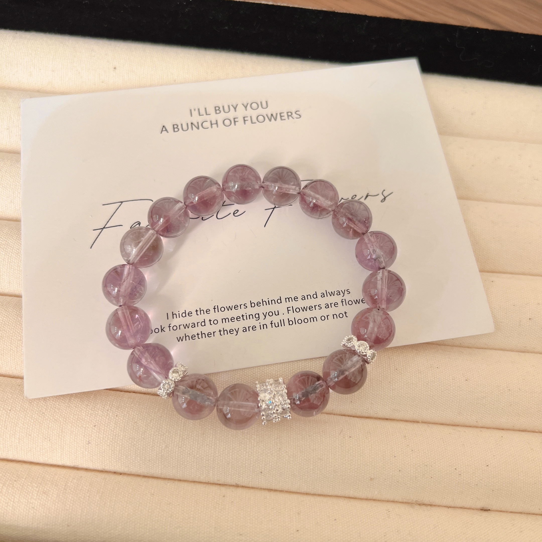 X476【等烟雨】玻利维亚紫水手链高端轻奢手串多样性发一