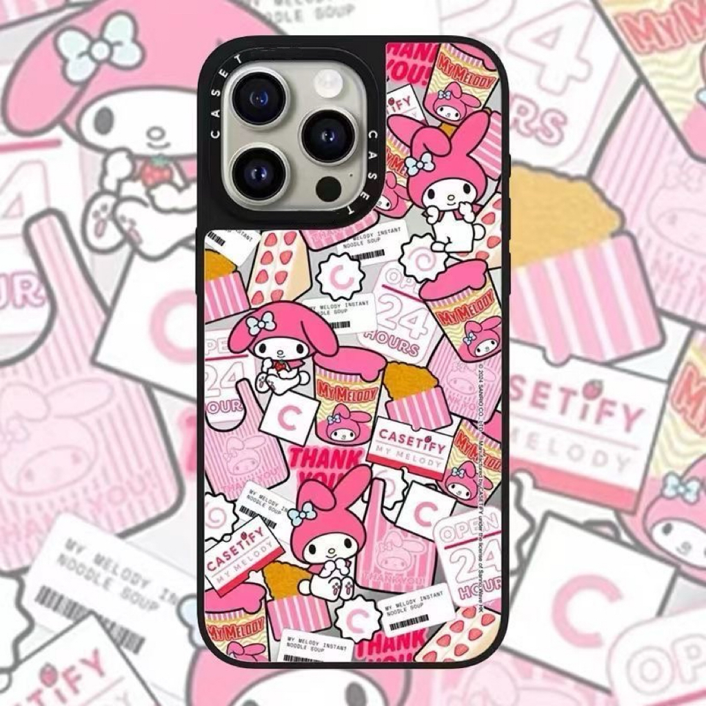 CASE联名美乐蒂苹果16promax镜面15卡通防摔iPhone14pro