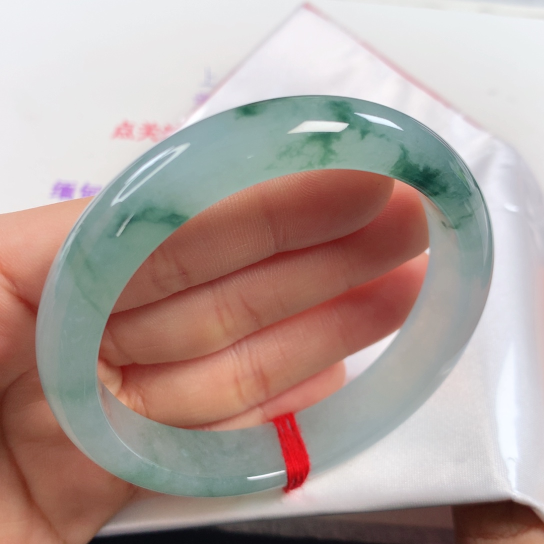 未镶嵌手镯翡翠 正圈237⭐⭐⭐⭐⭐强推冰飘花