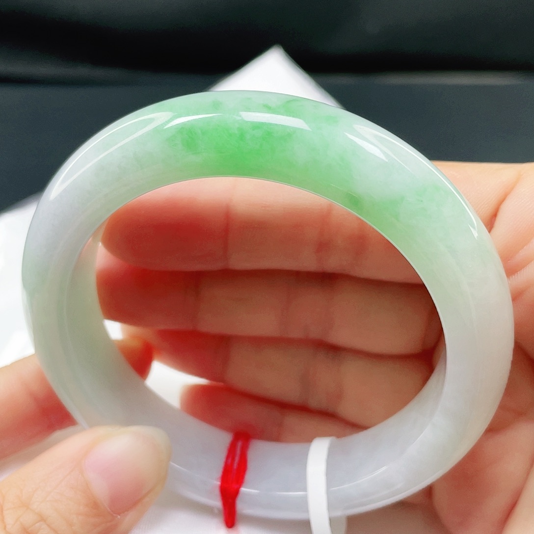 未镶嵌手镯翡翠正圈57.8。010