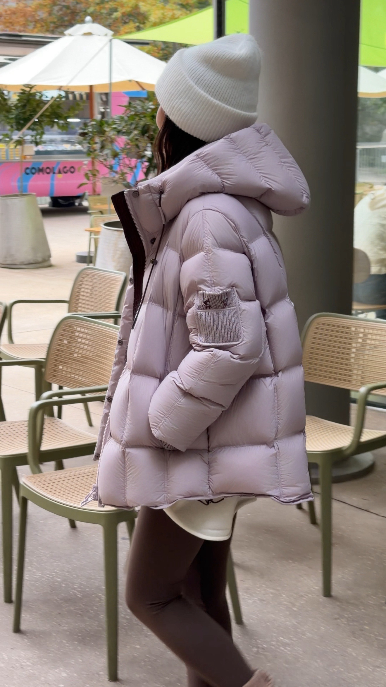 【95鹅绒】顶奢高货2025女士时尚连帽一手长休闲加厚羽绒服801