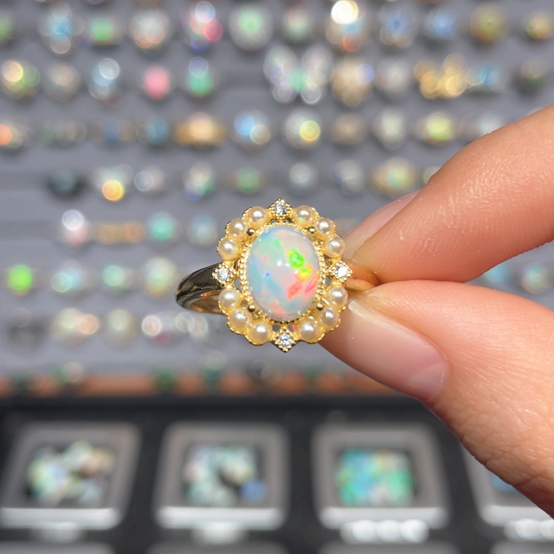 欧泊欧泊戒指银S925镶嵌