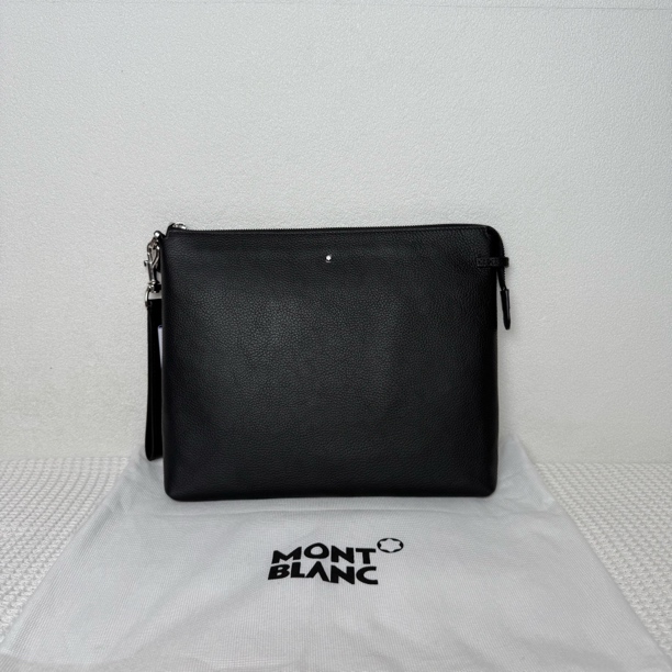 未使用 Montblanc/万宝龙 5780/男士时尚百搭黑色真皮手拿包