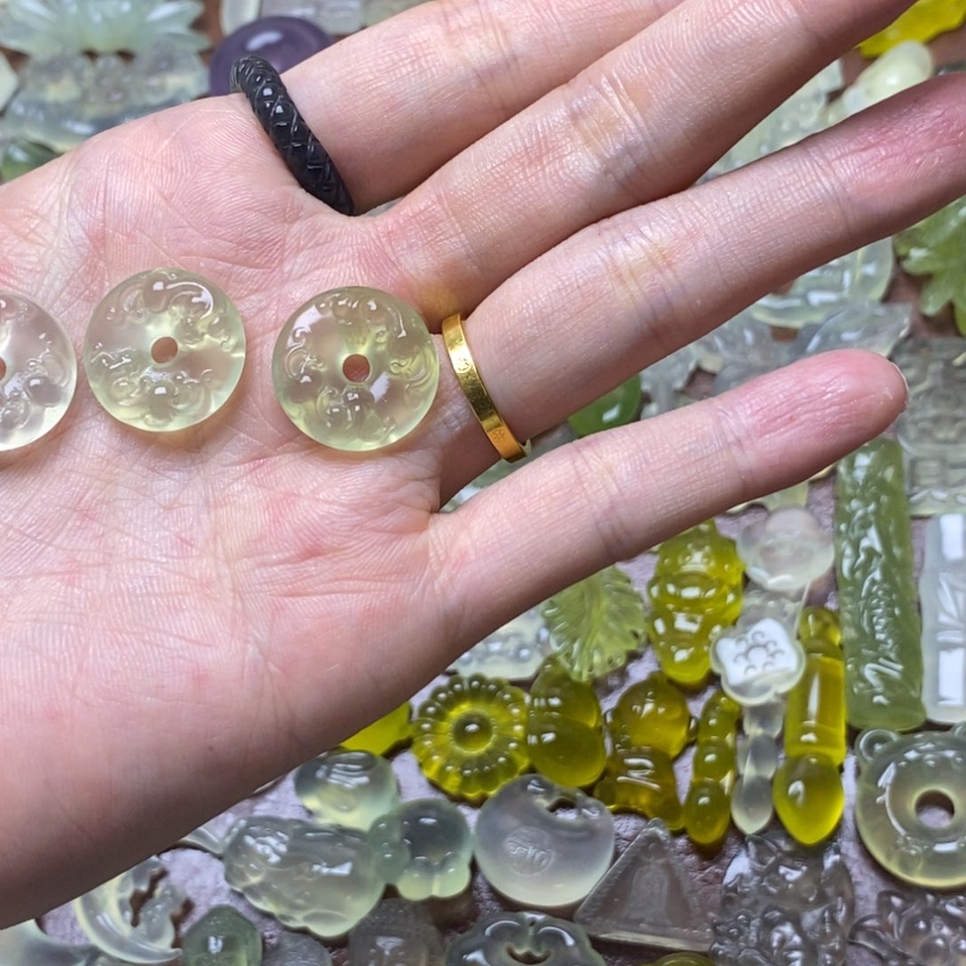 蛇纹石玉合金项链