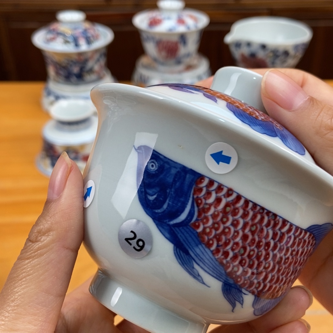 手绘现代茶具非古董