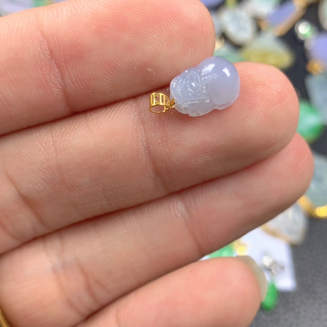 【闪购商品】翡翠颈饰18K金镶嵌翡翠