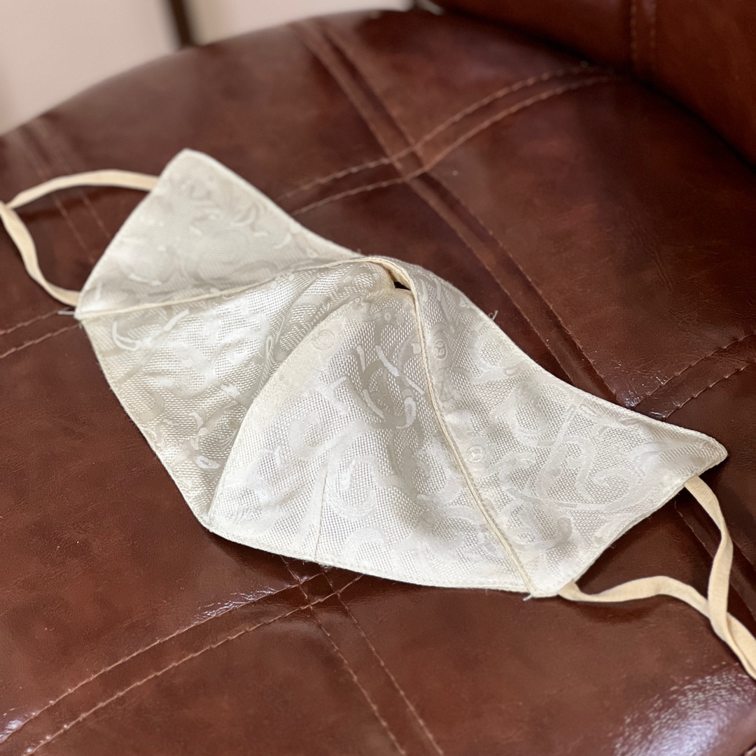 櫟丝御锦柞蚕丝【花罗】夏季古风透气抑菌立体口罩  L24280