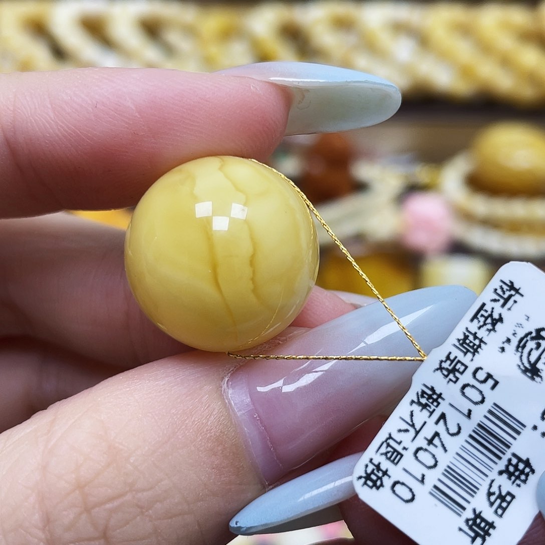 未镶嵌琥珀珠宝奇石18.8mm